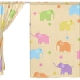 thumbnail image 3 of Coolnut Multicolor Elephants and Flowers Semi Sheer Curtains Window Voile Drapes Panels Treatment-55x78in for Living Room Bedroom Kids Room, 2 Pieces, 3 of 4