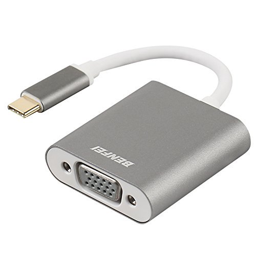 USB-C to VGA Adapter, Benfei Thunderbolt 3 (USB Type C) to VGA Adapter Male to Female Converter Compatible for Apple New MacBook [2017 ,2016]