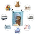 thumbnail image 6 of Xecao Funny Cat Taking a Bath Print Laundry Hamper Basket,designed for Blanket Storage and Nursery Clothes in the Bedroom, 6 of 8