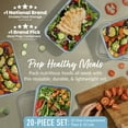 thumbnail image 3 of Bentgo Prep - 20-Piece 1-Compartment Reusable Meal Prep Containers with Lids, PFAS & BPA Free Materials, Durable, Microwave, Freezer, & Dishwasher Safe To Go Food Storage (Sky), 3 of 8