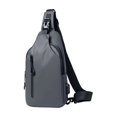 thumbnail image 2 of Men's Large Crossbody Chest Bag, Water-Resistant Sling Pack with USB Port, Anti-Theft Travel Shoulder Bag for Outdoors, Holds 7.9-Inch Tablet, 2 of 9