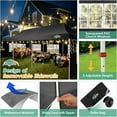 thumbnail image 7 of SANOPY 10' x 30' EZ Pop up Canopy Party Tent, Outdoor Event Instant Gazebo with 8 Removable Sidewalls for Camping Wedding Picnic, Black, 7 of 7