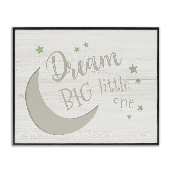 Stupell Industries Dream Big Little One Landscape & Nature Painting Black Framed Art Print Wall Art, 14 x 11