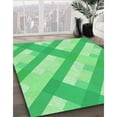 thumbnail image 3 of Ahgly Company Machine Washable Indoor Round Transitional Green Area Rugs, 3' Round, 3 of 7