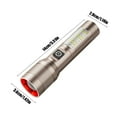 thumbnail image 3 of Outdoor Rechargeable Flashlight - 100m Super Bright LED, IP65 Waterproof, 3 Modes (High/Low/Strobe), 1500mAh Long-Lasting, Telescopic Zoom with Side Clip for Camping Hiking Cycling Emergency, 3 of 6