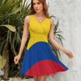 thumbnail image 7 of Flag of Colombia Dress Summer Street Style Dresses Female Sleeveless Printed Sundress, 7 of 7