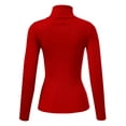 thumbnail image 4 of FashionMille Women Ribbed Knit Texture High Neck Long Sleeve Pullover Sweater, 4 of 5
