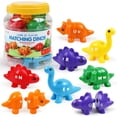 thumbnail image 1 of Juguetes De Dinosaurios Para Contar Letras A Juego Con Alfabeto Abc De Doble Cara Aprendizaje Preescolar Mayúsculas Minúsculas Clasificación Sensorial Juegos De Juguetes Educativos Montessori Para Niñ, 1 of 5