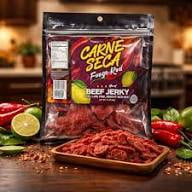 Carne Seca True Seca Fuego red Beef Jerky 1.7 oz Salt and Pepper Flavor Authentic Bold Traditional Taste Dried Snack Dry Spicy