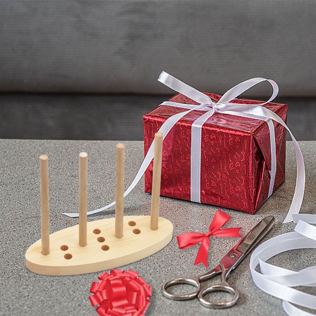 Fiudx Herramienta para Hacer Moños, Dispositivo para Crear Moños de Cinta de Madera, Kit Fácil para Crear Moños, Regalo Perfecto para Familiares y Amigos, Decoración Navideña o Envoltura de Regalos,