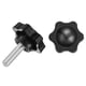 thumbnail image 1 of Uxcell 2Pcs Perillas en Forma de Estrella, Tornillos de Manija de Plástico Hexagonal M8x25mm, Perilla de Tornillo de Estrella de Apriete Manual, 1 of 6