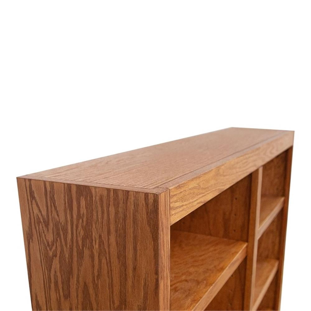 Maklaine Book Shelf - Wood Bookcase Furniture 48 x 36" - Oak