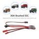 thumbnail image 4 of Controlador de velocidad de reemplazo de motor cepillado 30A 4-8V ESC cepillado para modelo de coche RC Likrtyny  libre de BPA, 4 of 6
