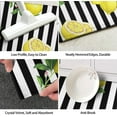 thumbnail image 5 of Lemon Kitchen Rug Mat Set of 2 Black and White Stripe Kitchen Rugs Kitchen Floor Mats Non Slip Washable Lemon Kitchen Decor Decorations, 5 of 6