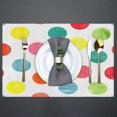thumbnail image 2 of Colorful Dot Circles Placemats Set of 6 Rectangle Table Mats Washable Heat-Resistant Place Mat for Kitchen Dining Table Decor Indoor Outdoor, 2 of 5