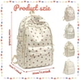 thumbnail image 4 of Strawberry Print Backpack, Cute Floral Daypack, Aesthetic Women's Back Pack, Lightweight Bookbag, Large Capacity Travel Laptop Backpack, Casual Rucksack, Cherry Pattern Backpack for Travel Daily Use, 4 of 5