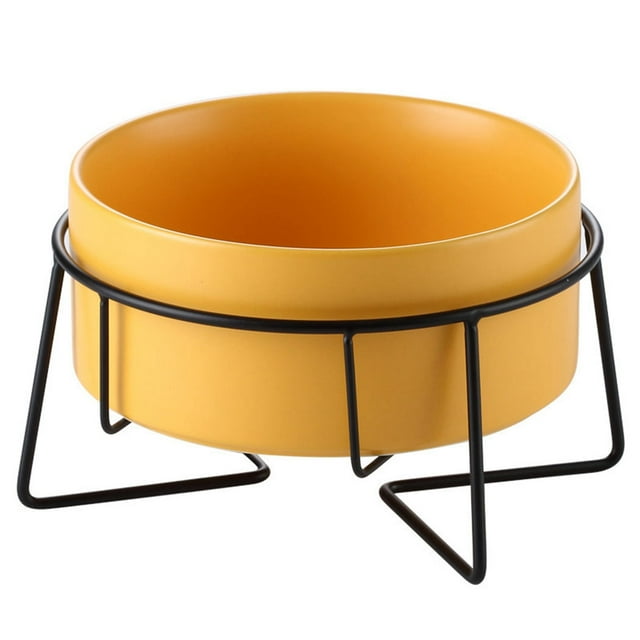 Ceramic Cat Bowl Set Creative Non Spill Cat Water Bowl Cat Food Bowl with Stand