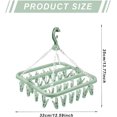 thumbnail image 2 of Calcetín Tendedero Perchero con 32 Clips para Calcetín Secador Plegable Pinzas para Ropa Secadora para Ropa Interior Pinzas para Toallas Sujetadores Guantes Sombreros Verde TUNC Sencillez, 2 of 5