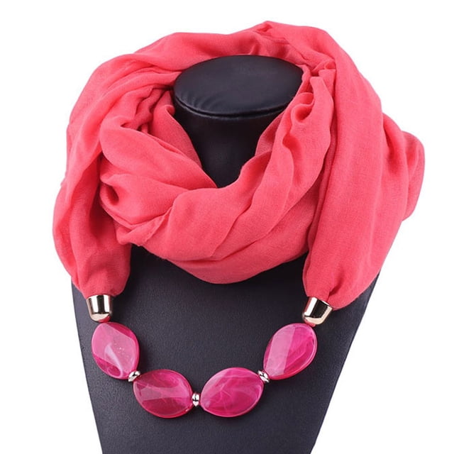 DPTALR Femmes Collier Pendentif en Coton et Lin Foulard Style Ethnique Collier Doux Foulard