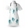 thumbnail image 3 of Modern Apron Alluring Charming Gems Crystal Like Diamonds with Spike like Image Print, Unisex Kitchen Bib Apron with Adjustable Neck for Cooking Baking Gardening, Teal Turquoise White, by Ambesonne, 3 of 3