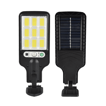 GJX Motion Sensor Outdoor lights,High-Brightness COB LED Bulbs Solar Street Light,Energy-Efficient Solar Power Dusk to Dawn Outdoor Lighting,Black