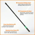 thumbnail image 5 of #2 Impact Phillips Screwdriver Bit PH2 1/4" Hex Shank 8" (200mm) Long 0.16" Rod Magnetic Cross Head Drill Bits S2 Steel Industrial Screw Driver for Impact Power Drivers, 5 of 7