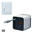 thumbnail image 1 of Cikiki 3 in 1 GaN Charger, 80W Charger Block, Scalable 80W Max Module with Retractable Type-C Cable and 2 USB Ports, 80 Watt All in One Phone Wall Plug, 1 of 8