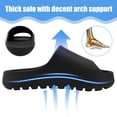 thumbnail image 6 of Yarkasie Unisex House Slide Sandals Indoor Outdoor, Cloud Slides for Women Men, Black Recovery Slides Size 10, 6 of 11