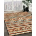 thumbnail image 2 of Ahgly Company Indoor Round Abstract Chestnut Red Oriental Area Rugs, 4' Round, 2 of 6