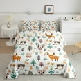 thumbnail image 2 of Erosebridal Funny Woodland Animal Bedding Full Comforter Set, Elk Raccoon Fox Down Comforter, Tree Flower Bedroom Decor, Reversible 3pcs, 2 of 7