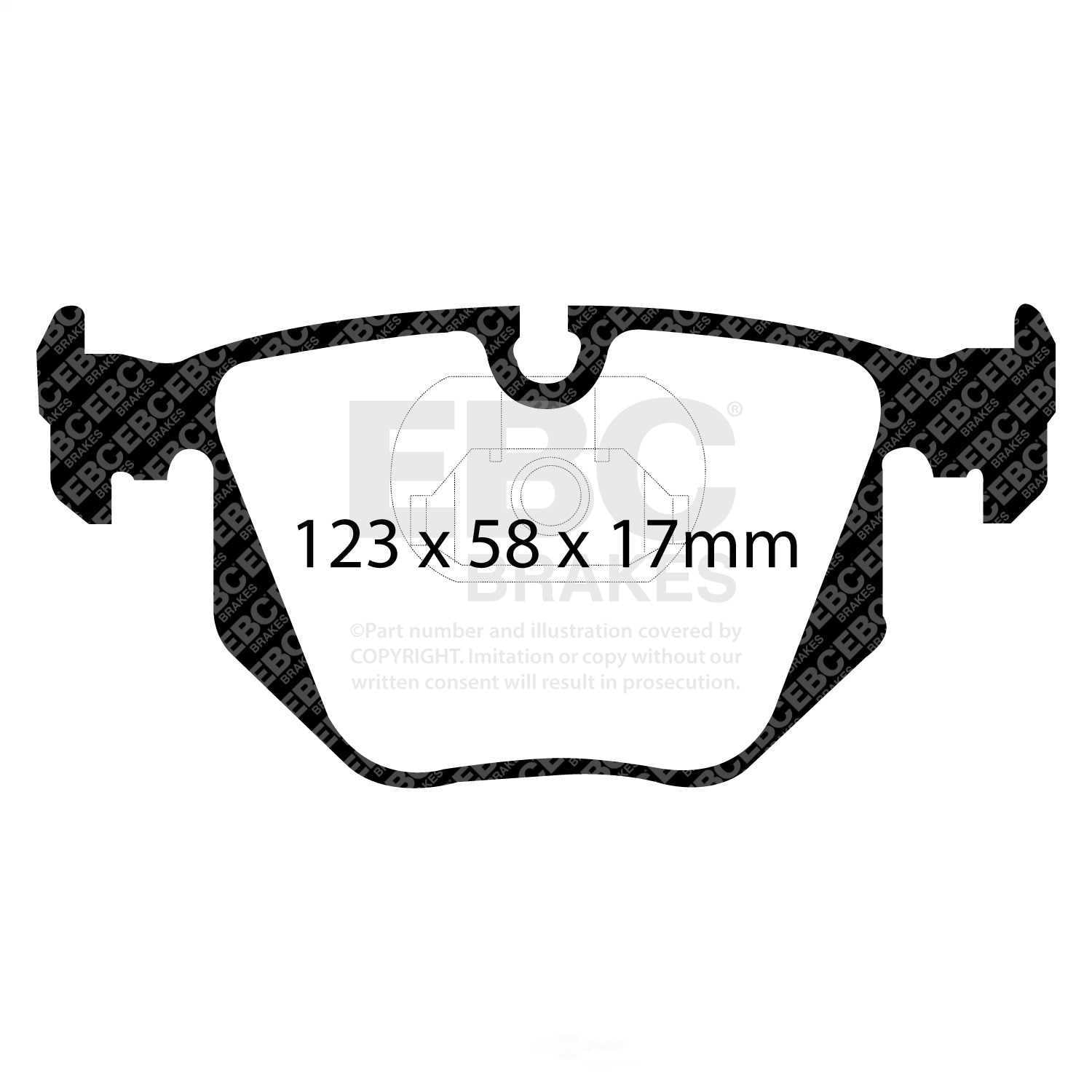 EBC Brakes Redstuff Premium Fast Street Pad For All Engine Sizes Fits select: 2004-2011 BMW X3, 2001-2006 BMW 330