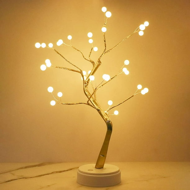 Arbre Lumineux LED, 36/108 LED Perles Veilleuses, Branches réglables  Bricolage Fil de cuivre Arbre de Conception pour la décoration de fête de  Mariage 