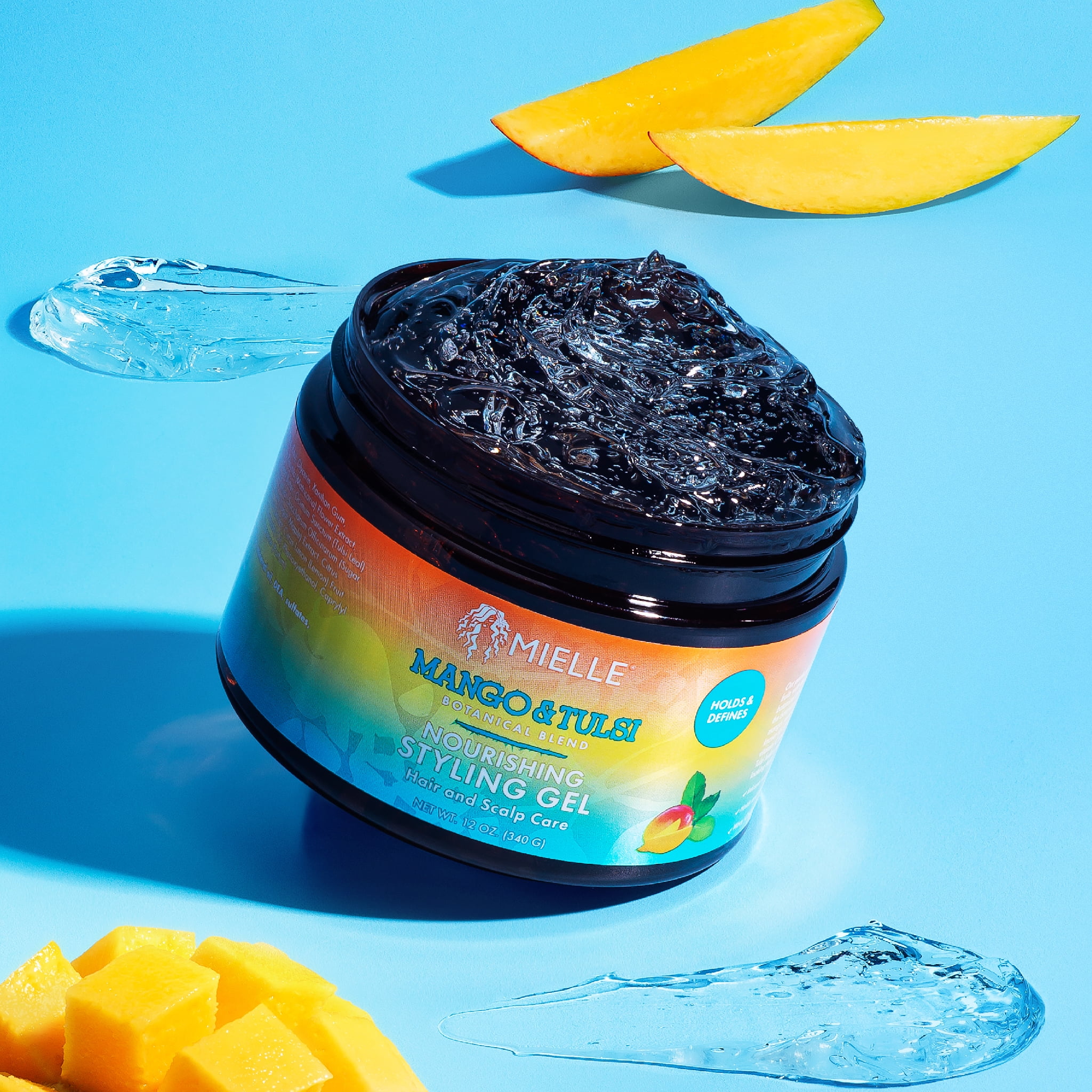 Mielle Organics Mango & Tulsi Nourishing Styling Gel 12 oz, Smoothing & Straightening, Unisex