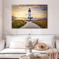 thumbnail image 2 of Elephant Stock Yaquina Lighthouse On The Oregon Coast Wall Art - Horizontal Canvas Wall Art - Living Room Wall Decor - Nautical Canvas - Yellow And Green Decor By Scott Stulberg - 48" x 32", 2 of 8