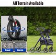 thumbnail image 7 of Matinal Foldable Rollator Walkers with Seat for Seniors, 350 lb Capacity, 8'' Big Wheels, 6-Position Height, Premium Hybrid Rolling Walker - Aluminum and Carbon Steel (blue), 7 of 7
