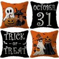 thumbnail image 2 of Fundas Decorativas para Almohadas Fiesta Halloween Granja Happy, 2 of 9
