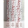 thumbnail image 6 of Red Grey Botanical Sheer Curtains 45 Inch Length 2 Panels Set, Spring Floral Summer Farmhouse Voile Window Treatment Rod Pocket Small Kitchen Curtains Drapes for Bedroom 52"x45"x2, 6 of 7