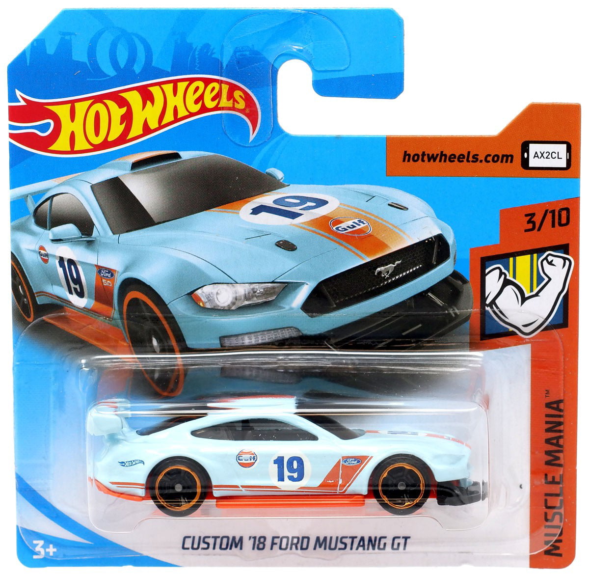 Hot Wheels 1:64 Muscle Mania Custom'18 Ford Mustang GT 
