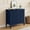 Blue, variant on May in Color Beige 6 Drawer Dresser, Fluted Modern Chest of Drawers for Bedroom