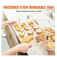 thumbnail image 3 of Pastry Display Case 3-Tier - Commercial Countertop Bakery Display - Acrylic Donut & Cake Case w/ Rear Door - 20.7"x17"x16.3", 3 of 7