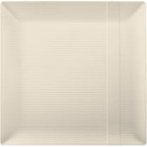 Crown Display 7.5 inch Disposable Plastic Ivory Square Party Plates - 40 Pack