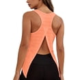 thumbnail image 3 of AnuYalue Open Back Workout Top for Women Sleeveless Racerback Split Back Gym Yoga Tank Top Loose Athletic Shirt for Running, 3 of 8