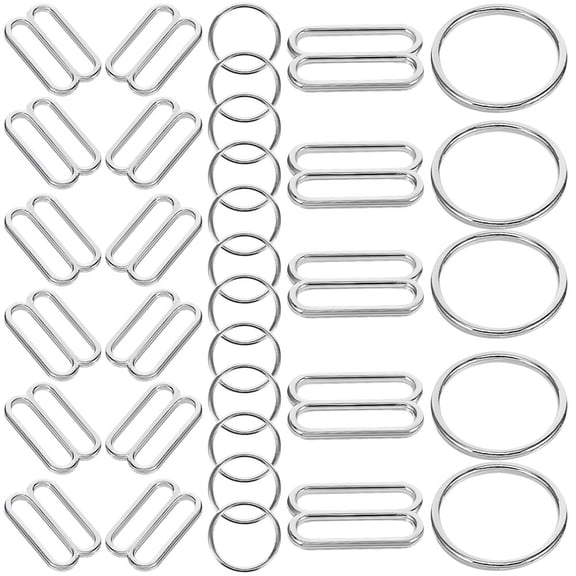 Raindrops 30 Pairs Adjustable Length Bra Strap Hooks For Women Silver Zinc Alloy Special Occasions