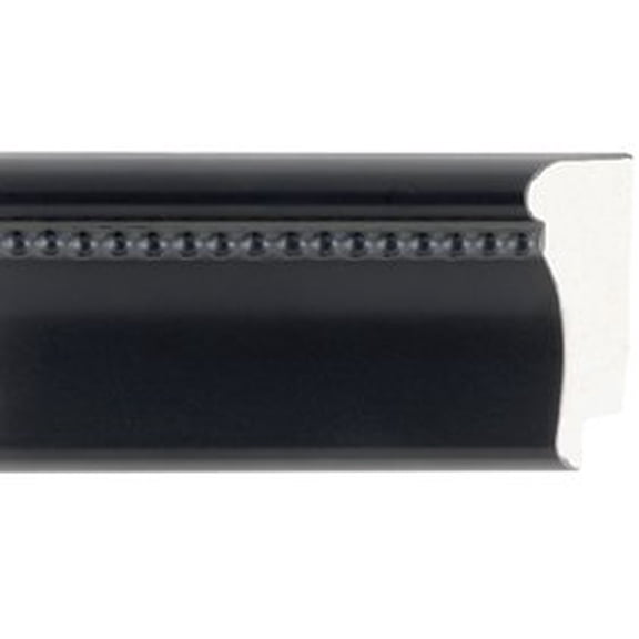 Picture Frame Moulding (Wood) 18Ft Bundle - Traditional Black Finish - 2" Width - 1/2" Rabbet Depth