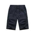 thumbnail image 5 of Aayomet Gym Shorts Men Solid Color Multi Pocket Zipper Buckle Outdoor Shorts Tooling Shorts (Navy, XXXXL), 5 of 5