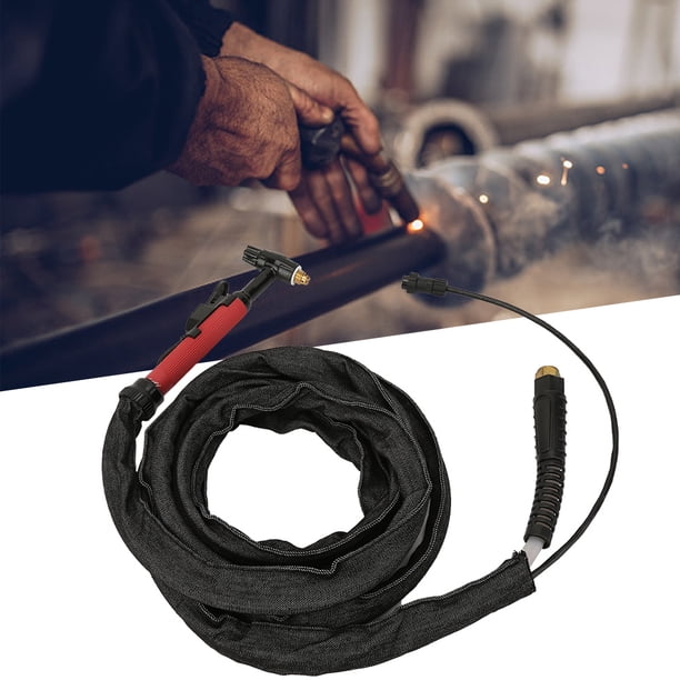 Antorcha de soldadura Tig Soldador enfriado por aire M16 para QQ150 37 m/12 pies Copa protectora Electrodo Tapa de cola larga Juego M16 Perfecto para soldador TIG QQ150 ANGGREK Otros