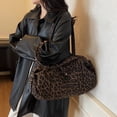thumbnail image 2 of Hsqqdc Leopard Print Large Capacity Canvas Shoulder Tote Bag, Casual Hobo Handbag for Daily Commute Work, 2 of 7