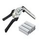 thumbnail image 1 of Kit de alicates para clavos tipo M con 600 clips M | Herramienta grapadora para cercas y tapicería, malla metálica, jaulas para animales y reparación de muebles, 1 of 6