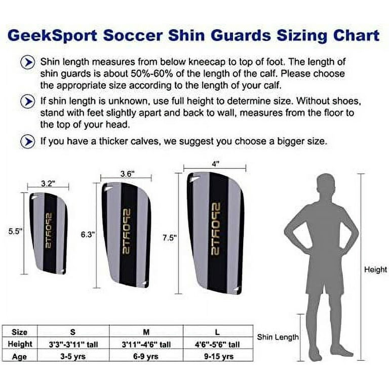 Soccer Shin Guards for Youth Kids Toddler, Protective Soccer Shin Pads &  Sleeves Equipment - Football Gear for 3 5 4-6 7-9 10-12 Years Old Children