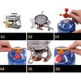 thumbnail image 1 of Réchaud à Gaz en Acier pour Camping, Mini Réchaud Portable Carré Coupe-Vent, Accessoire de Randonnée, 1 of 10